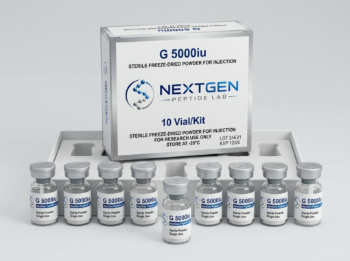 HCGG 5000iu research peptide vial for laboratory research