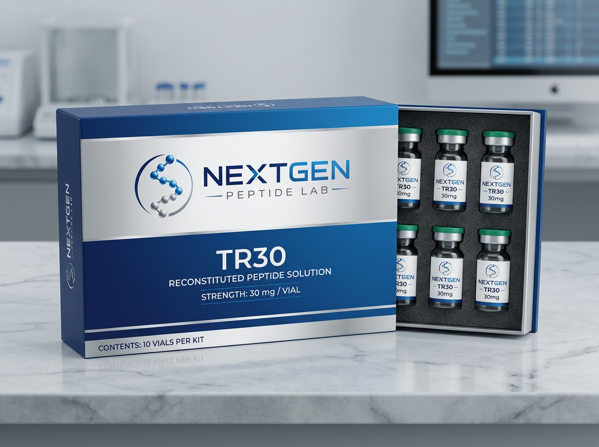 TR30 peptide research vial